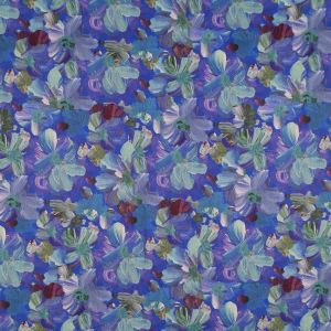 Print cotton Floral Dasies / Blue