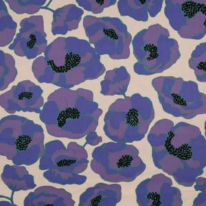 Digital print cotton poplin Poppy / Lilac