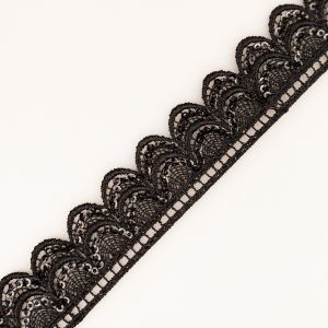 Guipure lace 25 mm / Black