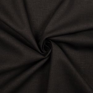 Linen and cotton blend fabric / Black