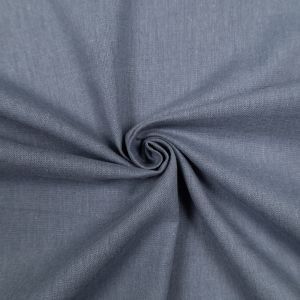 Linen and cotton blend fabric / Grayish blue