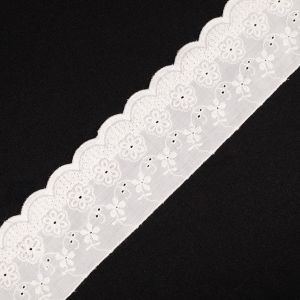 Broderie anglaise 70 mm / White