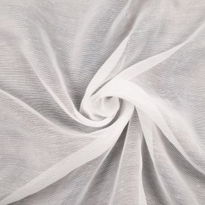 Curtain voile with leadband / White