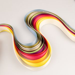 Cross grain ribbon 25 mm / Different shades