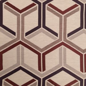 Wide width curtain fabric / Beige-Wine