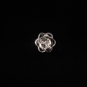 Shank Flower-shaped button 12 mm / Transparent