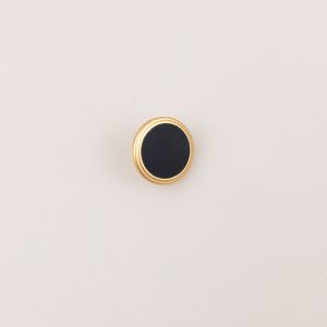 Shank button 15 mm / Black-Gold