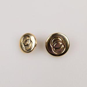 Metal shank button / Differend sizes / Gold