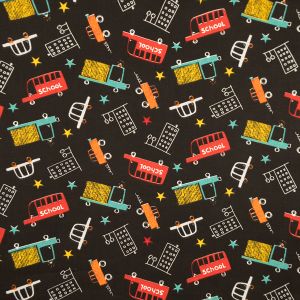 Cotton sheeting fabric / School Bus