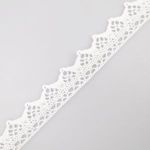Cotton lace 27 mm / White