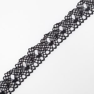 Cotton lace 25 mm / Black