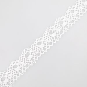 Cotton lace 25 mm / White