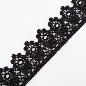 Cotton lace 45 mm / Black
