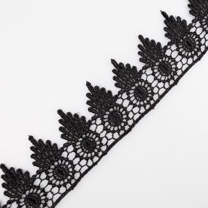 Guipure lace 45 mm / Black