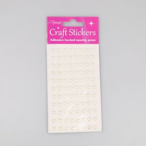 Self-adhesive pearls heart 6 mm / Ivory