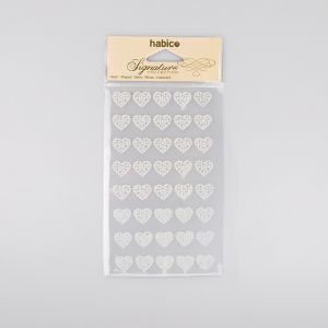 Self-adhesive pearls Heart / Transparent