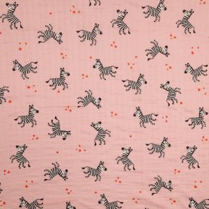 Printed cotton Seersucker / D8 Zebra