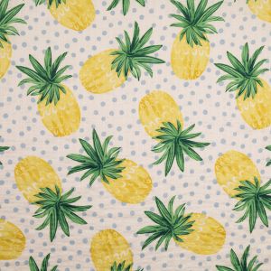 Printed cotton Seersucker / D18 Pineapple