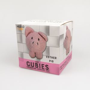 Amigurumi Craft Knitty Critters Cubies / Esther Pig