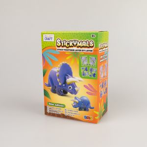 Children Craft Kit Stickymals 3D Dino Model Stickers / Triceratops
