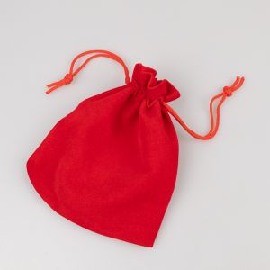 Small velvet bag 10 x 12 cm / Red