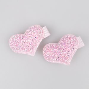 Hair clip / Hearts / Pink
