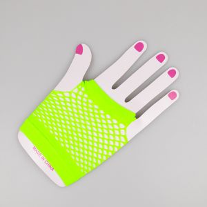 Short mesh gloves / Neon green