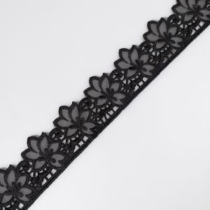 Guipure lace 45 mm / Black