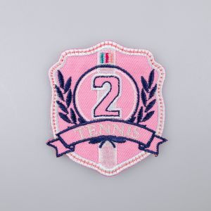 Iron-on motif / Pink TENNIS emblem