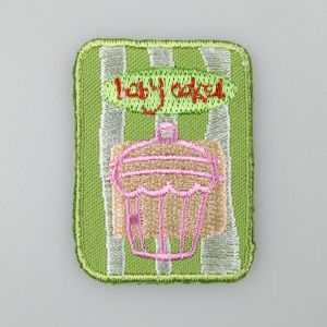 Iron-on motif / Pink small cupcake