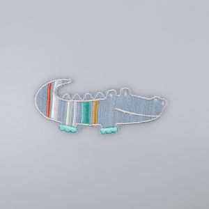 Iron-on motif / Denim crocodile