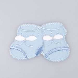 Iron-on motif / Little shoes / Blue