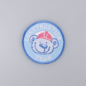 Iron-on motif / Construction team, blue
