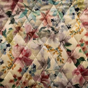 Double-sided quilted wadding Samt Stepper Digital / Yellow