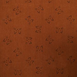 Needle cord fabric / Rust