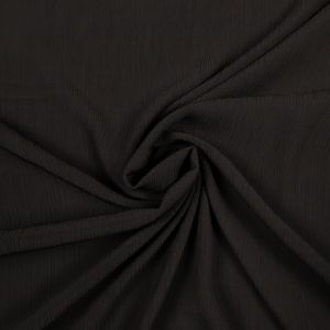 Stretch satin with crinkle effec / Black