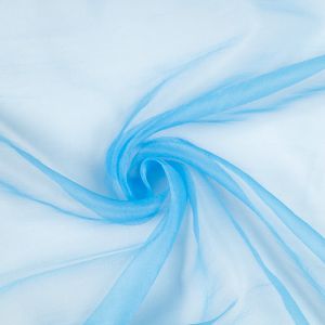 Seersucker Organza fabric / Blue