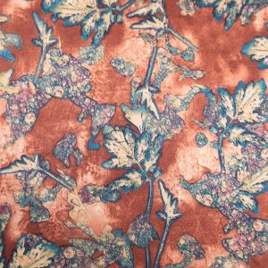 Print Silky satin / D1 Terracota-blue