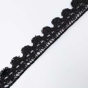 Guipure lace 45 mm / Black