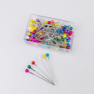 Pins With a Plastic Head in a Plastic Box