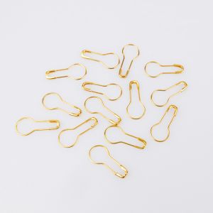 Abakhan Bulb Safety Pins, 15 pcs / Gold