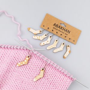 Abakhan Wooden Stitch Markers 8 Pack