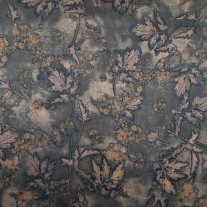 Print Silky satin / D9 Greyish blue