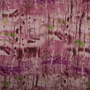 Print Silky satin / D15 Cerise