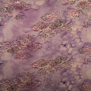 Print Silky satin / D16 Lilac