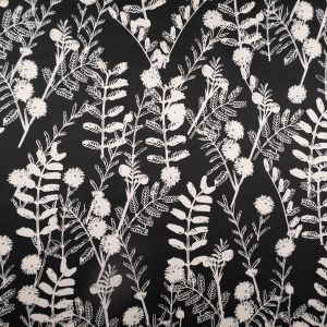 Print Silky satin / D21 Black-white