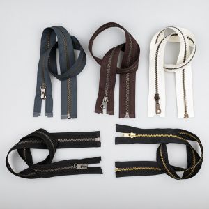 Metallic Zipper M5 open-ended 55 cm / Different tones