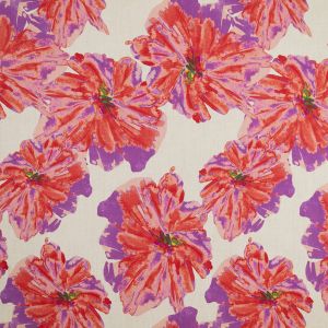 Print Cotton Fabric / Red-Purple