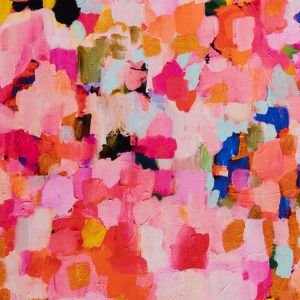 Print Viscose poplin fabric Dib Dab / Pink