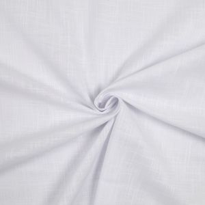 Solid-colored cotton fabric / White